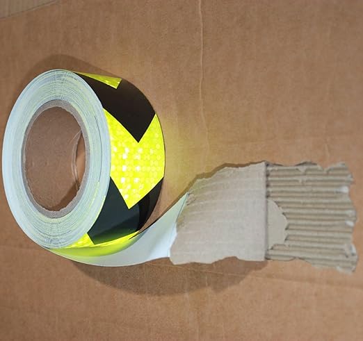Reflective Tape 2 inch X 166 feet, Outdoor Waterproof Hazard Conspicuity Safety Warning Industrial Marking Tape