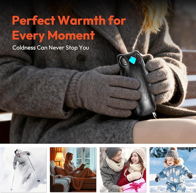Hand Warmers Rechargeable 2 Packs, 14000mAh AI Electric Hand Warmer with Charging Case, Up to 60Hrs of Heat, Magnetic & Portable Heater Gifts for Women,Men,Christmas,Hunting,Raynaud's