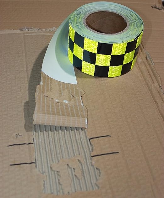 Reflective Tape 3 Inch x 168 Feet, Outdoor Waterproof High Visibility Conspicuity Strong Adhesive Reflector for Vehicles