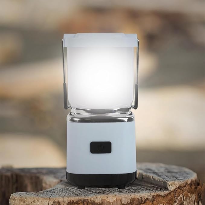 LUXPRO LP189 Mini Lantern - USB-C Rechargeable Camping Light - with 4 Color Modes - Dimmable LED Portable Lantern for Hiking & Emergency - Handy Compact Design (Blue, 3-Pack)