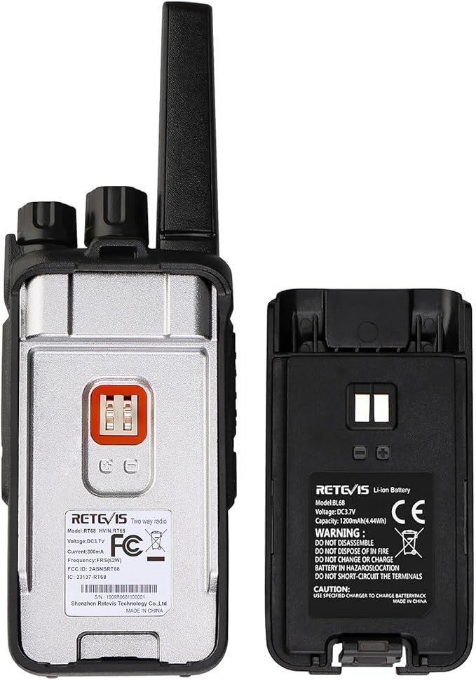 Retevis RT68 Two Way Radio Long Range Walkie Talkies for Adults,Compact, Rugged, Heavy Duty 2 Way Radios Rechargeable with USB Charging Base, for School Restaurant Church Business(10 Pack)
