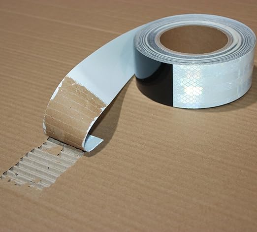 Reflective Tape Black White 2 inch Wide for Cars, Outdoor Waterproof High Visibility Safety Warning Adhesive Strips (66 feet)