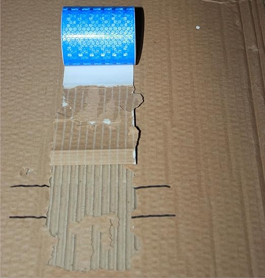 Blue Reflective Tape 2 inch, Outdoor Waterproof High Visibility Warning Industrial Marking Tape, Safety Stickers (11 feet)