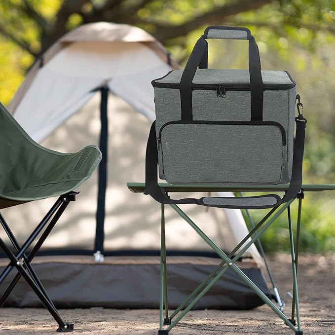 Portable Power Station Storage Bag, Travel Carrying Case for Jackery 1000, ECOFLOW River Max, Bluetti EB70S, GRECELL T1000, Gray