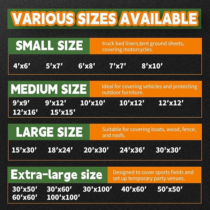 RAINDEWAY Tarp Waterproof 12x30 Feet 5.5 Mil Thick, Multipurpose Waterproof Poly Tarp Cover for Emergency Rain Shelter,Silver/Blue Tarps Finished Size