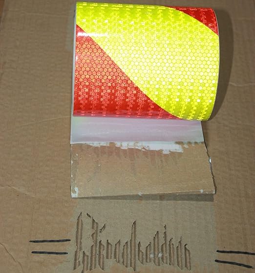Reflective Tape Outdoor Waterproof 6 Inch x 68 FeeT, High Visibility Warning Reflective Stickers, Safety Marking Tape
