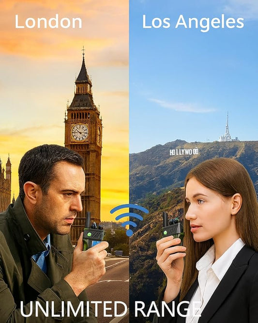 G6Plus PoC Radios Nationwide Coverage - 4G LTE Walkie Talkies with Unlimited Range GPS SOS Metal Body USB-C Charging Pre-Installed SIM Ready to Use (Green)