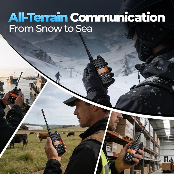 HA-25D FRS Two-Way Radios: 160-Hour Endurance Walkie Talkie, 35-Mile Long Range Walkie Talkies, VOX, Group, Squelch Level Selectable Radios for Adult, 2Pack