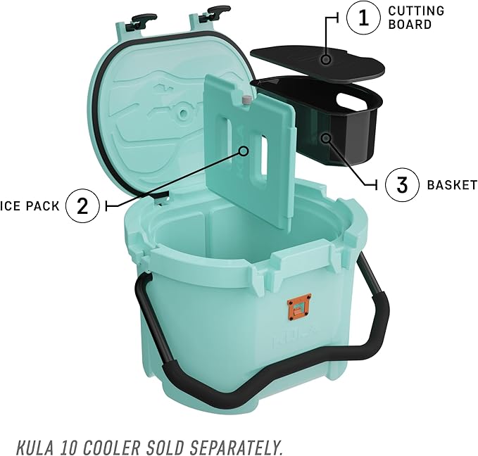 Bote Kula Hard Shell MAGNEPod Compatible Cooler Travel Handle Rubber Closure Gatorshell Construction Strong Insulation 10 Gallon Capacity Portable Fishing Seat Multiple Colors