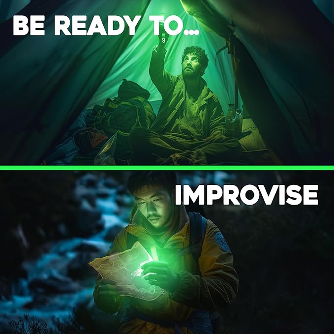 Be Ready - Industrial 12 Hour Illumination Emergency Safety Chemical Light Glow Sticks 12 Pack