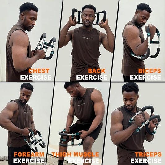 Ultimate Twister Arm Trainer, Adjustable Chest Workout Equipment, Arm Trainer for Men, Chest Trainer for Men, Shoulder Muscle Training, Portable Spring Resistance Home Fitness Equipment