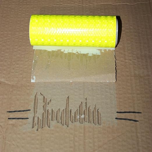 Fluorescent Yellow Reflective Tape Outdoor Waterproof 8 inch Wide, High Visibility Safety Warning Reflector Sticker Strips (11 feet)