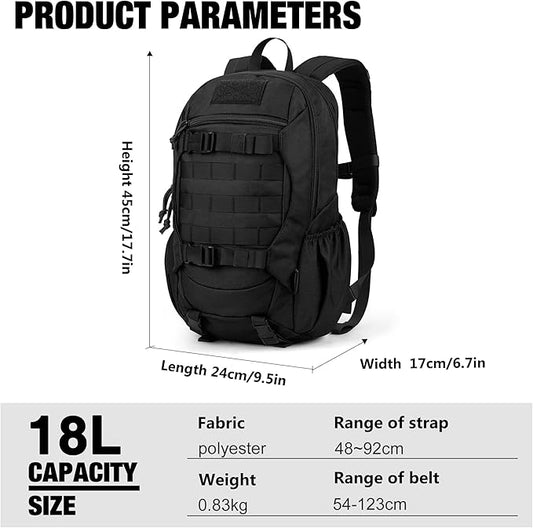 Mardingtop Tactical Molle Backpack for Men- 18L/28L EDC Hiking & Motorcycle Backpack