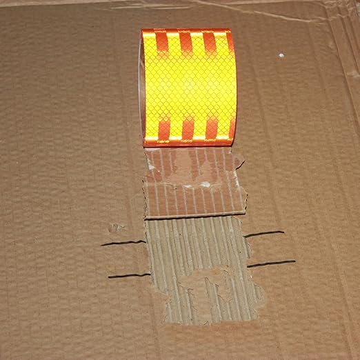 Industrial Non Fading Reflective Tape Orange 3 inch Wide, Outdoor Waterproof High Visibility Safety Warning Adhesive Strips (10 feet)