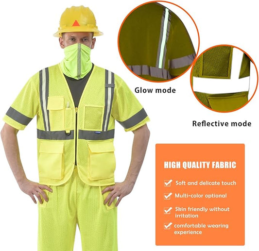 A-SAFETY Glow High vis safety Vest Class 3