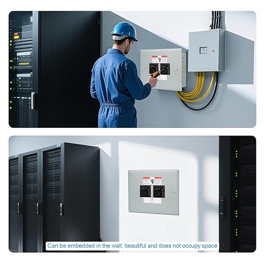 THQL Circuit Breaker Panels, 4-Space, 125A Circuit Breaker Distribution Box, 120V/240V Circuit Breaker Electrical Enclosure,Indoor Main Lug Load Center