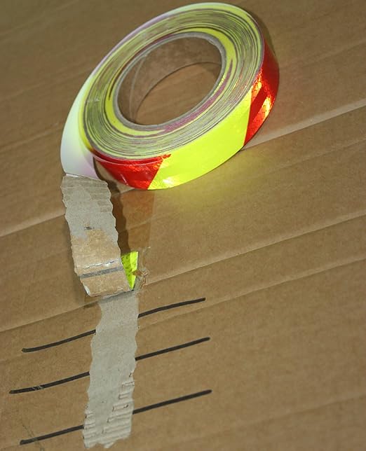 Non Fading Reflective Tape Outdoor Waterproof 1 inch Wide, High Visibility Safety Warning Reflector Sticker Strips (68 feet)