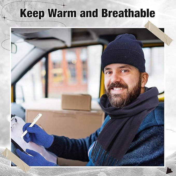 Unittype 300 Pcs Winter Homeless Care Supplies Bulk - Beanies Caps Gloves Scarves Set for Community Charity Church Donation