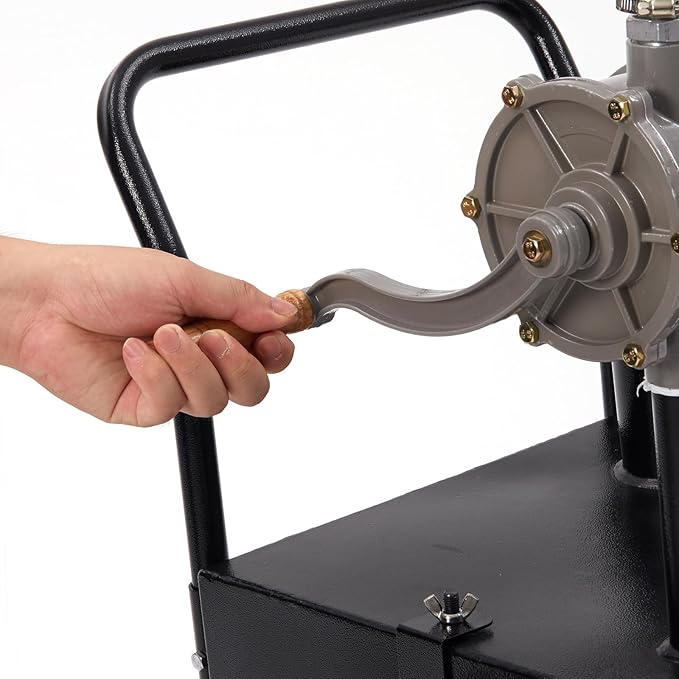 50 Gallon Fuel Caddy, Portable Gas & Diesel Storage Tank with Manual Pump, Fuel Caddy with 4 Wheels for Refueling Cars, Trucks, Lawn Mowers, ATVs, and Boats.