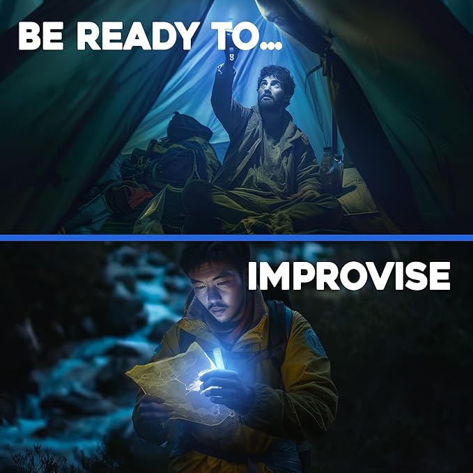 Be Ready - Industrial 12 Hour Illumination Emergency Safety Chemical Light Glow Sticks 12 Pack