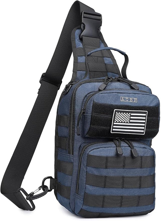ATBP Tactical Sling Backpack With Holster Military Crossbody Bag for Men Single Shoulder Back Pack 10L