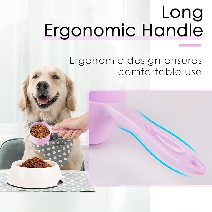 Super Design SUPERDESIGN Food Scoop Dog Cat Food Scoop Ice Scoop Flour scoop Candy scoops Dry Measuring Cup Plastic Scoop for Canisters and Freezer 1 Cup Food Grade Melamine PURPLE