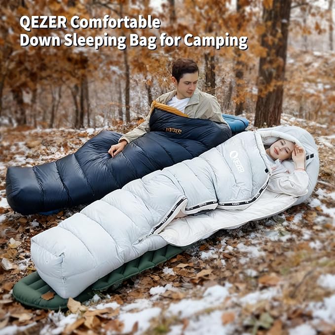 Down Sleeping Bag for Adults with 620 Fill Power Down Ultralight Mummy Backpacking Sleeping Bag