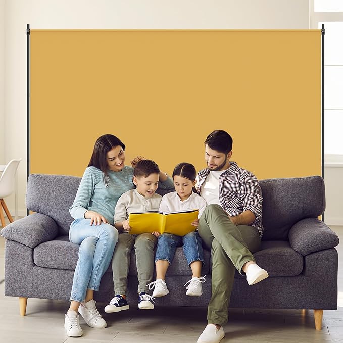 Room Divider, 72x72Inch Tall Single Panel Privacy Screen with Thickened Fabric,Portable Partition Wall for Room Separation,Freestanding Indoor Outdoor Room Separator,Khaki