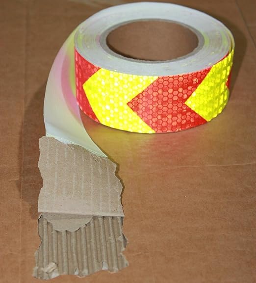 Industrial Reflective Tape 2 inch Wide for Cars, Outdoor Waterproof High Visibility Safety Warning Adhesive Strips (66 feet)
