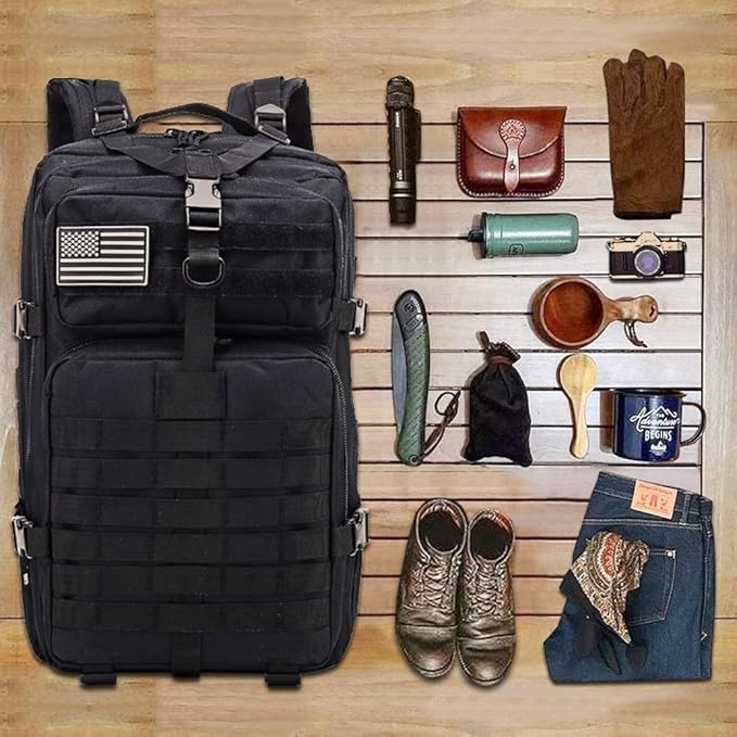 ROARING FIRE Tactical Backpack, Expandable Molle Backpack for The Outdoor, Hiking, 3 Day Pack, Bug Out Bag,