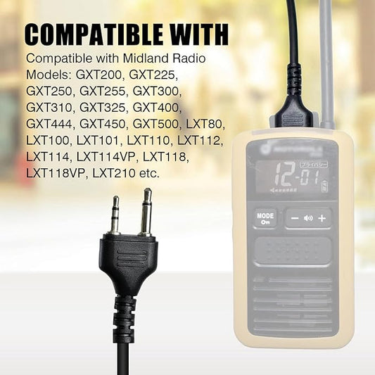 WODASEN Speaker Mic Walkie Talkie Handheld Microphone Shoulder Lapel Mics for GXT LXT GXT1000VP4 GXT1000 LXT500VP3 GXT1050VP4 LXT600 AVPH10 GMRS FRS X-Talker Radio (128-Black)
