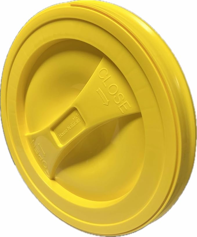 House Naturals 2 Gallon Purple Food Grade BPA Free Made in USA Bucket with Screw On Lid - Pack of 3 (Yellow lids)