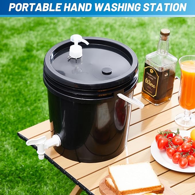 Honeydak Portable Hand Wash Station with Soap Dispenser 2.6 Gallon Portable Hand Washing Station for Sports Outdoor Events Camping Beach Travel