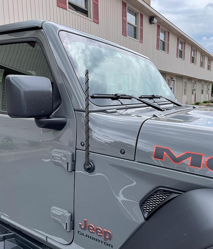 13" Short Antenna for Jeep Wrangler Gladiator JL JK JT Rubicon Sahara 2007-2025, 13 Inch Jeep Wrangler Unlimited Sport 4xe Willys Mojave Rubber Antenna Replacement Accessories Reception