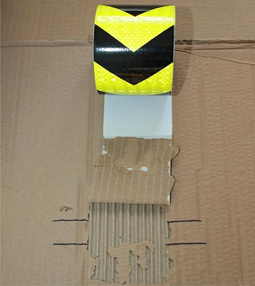 Reflective Tape Outdoor Waterproof 3 inch X 66 feet, High Visibility Hazard Conspicuity Warning Safety Industrial Marking Tape