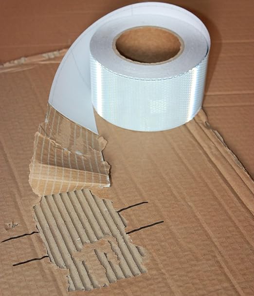 Non Fading Reflective Tape Silver Outdoor Waterproof 3 inch Wide, High Visibility Warning Industrial Marking Tape, Safety Stickers (168 feet)