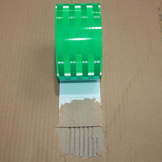 Green Non Fading Reflective Tape Outdoor Waterproof 3 inch Wide for Truck, High Visibility Safety Adhesive Stickers Strips (166 feet)