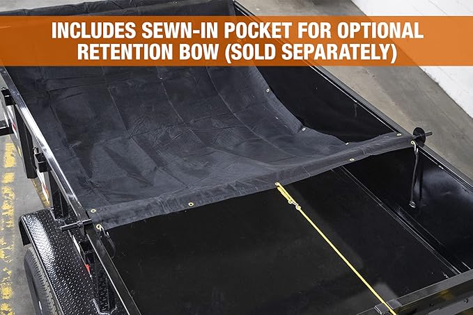 Buyers Products DTR6014 Aluminum Tarp System with Mesh Tarp, 6 x 14 Feet – Dump Body Tarp Kit, Heavy Duty Double-Stitched Hems, Brass Grommets, Telescoping Roller, Complete Hardware Included