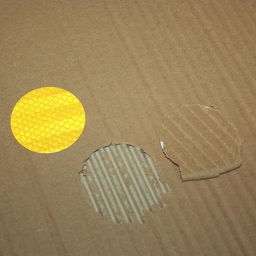 Yellow Reflective Stickers 2-inch Diameter Round Reflector, Outdoor Waterproof High Visibility Warning Adhesive Tape (60 Pcs)