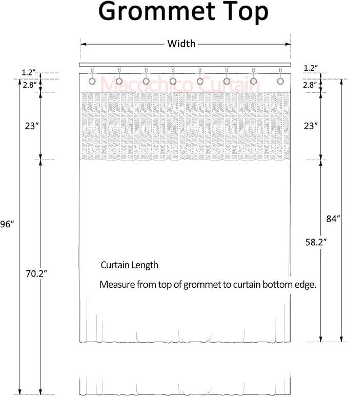 Macochico Nickel Grommet Medical Curtains Privacy Hospital Cubicle Flexible Curtains for Spa Lab Olive Cubicle Curtain Divider Privacy Screen, 8ft Wide x 7ft Tall(1 Panel)