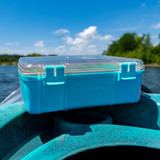 geckobrands Waterproof Dry Box with Silicone Liner – Durable, Dust-Proof, Crush-Proof Storage for Electronics and Gear