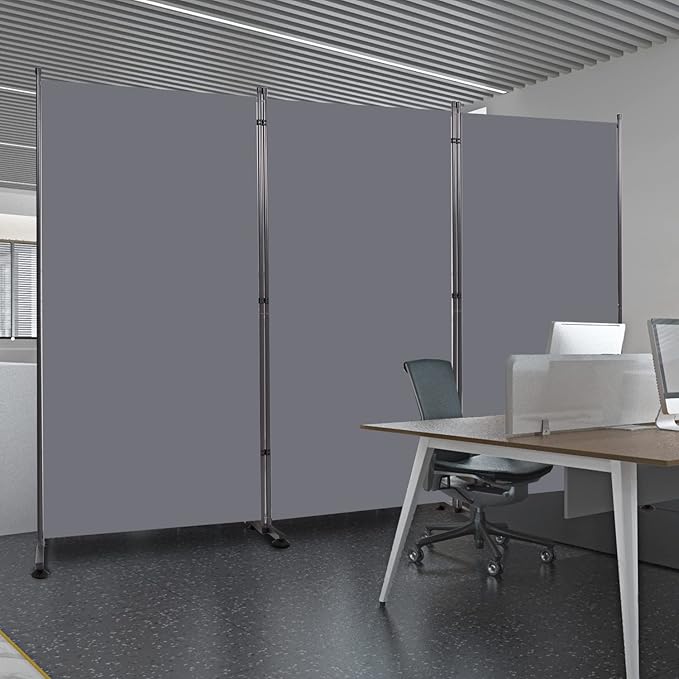 Room Divider 6FT Folding Privacy Screens, 3 Panel Partition Room Dividers w/Freestanding Design, Portable Wall Divider for Room Separtation, Fabric Screen Panel for Home Office Bedroom Dorm