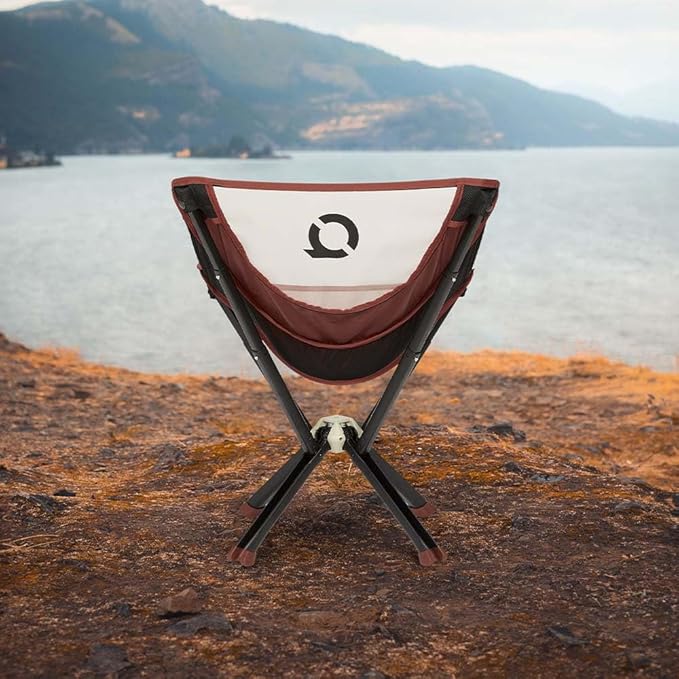 CLIQ ClassiQ 2.0 Camping Chair – Compact & Portable Folding Chair for Outdoors – Reinforced 400 lb Capacity – Quick-Setup Travel Chair for Camping, Beach, Tailgating & Hiking - Brick
