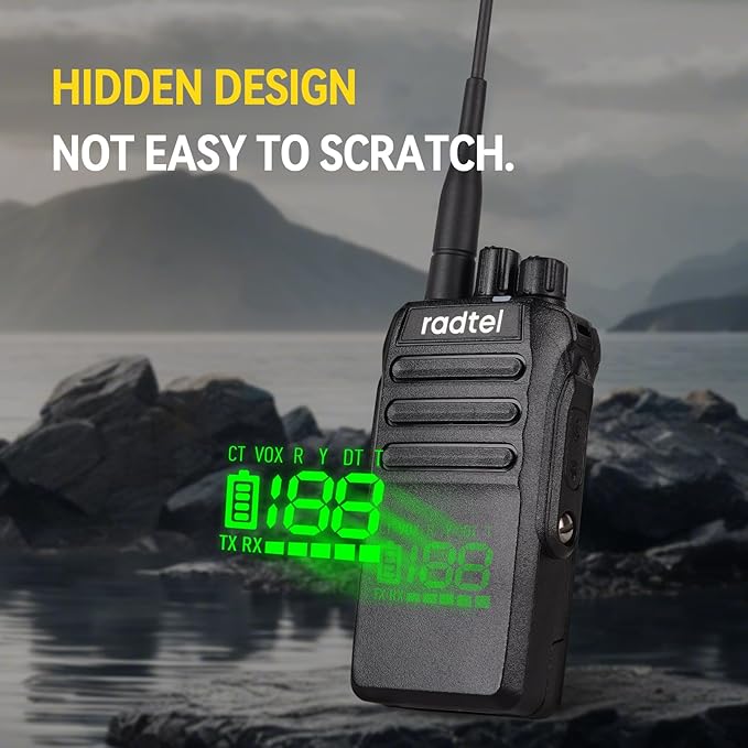 Radtel RT-493 GMRS Radio 10W IP67 Waterproof Handheld, 199 CH Long Range Two Way Radio for Adults, GMRS Repeater Capable, UHF Scanning & Receiving, 2800mAh Type-C Charging (2 Pack)