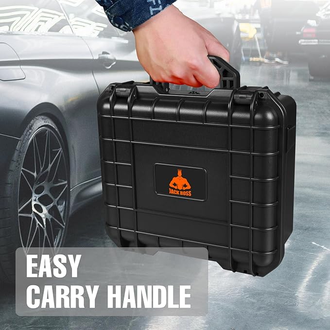 14x 11.5x 6.5 Inch Hard Case, Portable Weather Waterproof Protective Camera Case with Customizable Foam, Fit Use of Drones, Camera, Equipments, Black,upgraded
