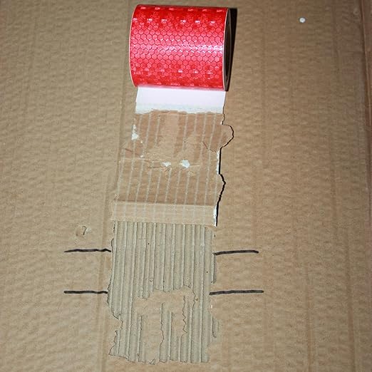 Red Reflective Tape Outdoor Waterproof 2 inch, High Visibility Warning Industrial Marking Tape, Safety Stickers (11 feet)
