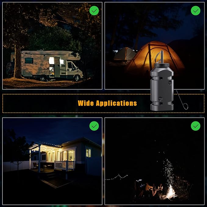 Perimeter Trip Alarm, 12 Gauge Camping Trip Wire Alarm Device, Early Warning Security Safety/Bear Deterrent,Camp -4Pack