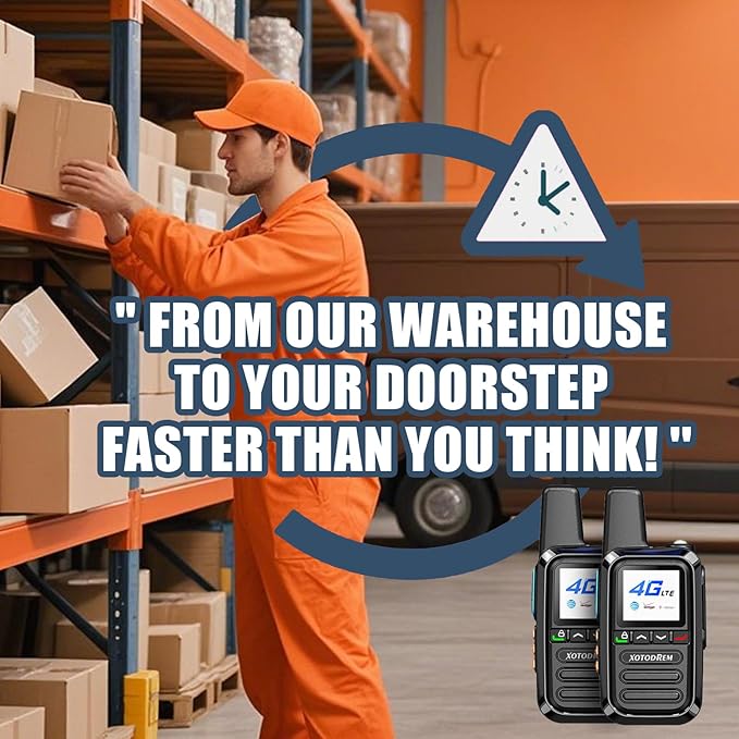 Global Lifetime Free Rapid Walkie Talkies Unlimited Range 4G LTE PoC(Push-to-Talk Over Cellular) Radios Nationwide PTT Two Way Radios Long Distance for Family, Logistics, Company (6 to 10PCS, 7)