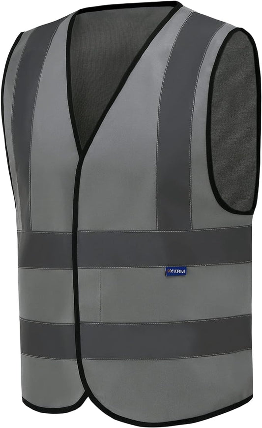 AYKRM 12 colour High visibility viz vest hi vis viz reflective work construction safety vest (XS-8XL)