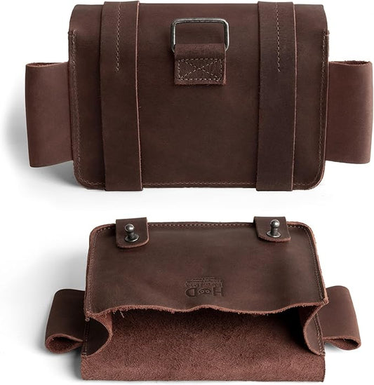 Hide & Drink, Empty First Aid Bag, Mini Medical Storage Pouch, Rectangular Bag for Survival Kit, Full Grain Leather, Handmade